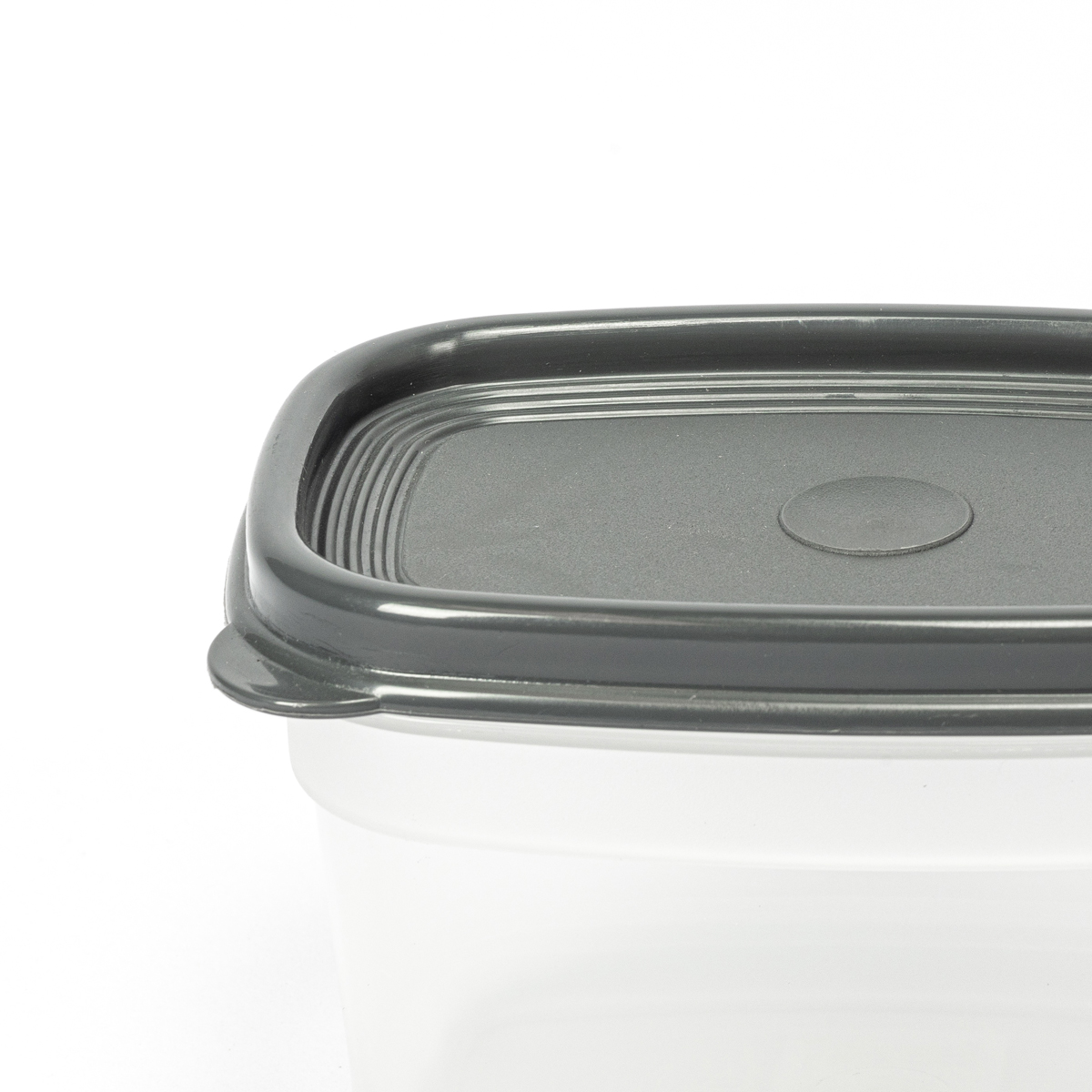 Caixa retangular com tampa cinza 0,5l