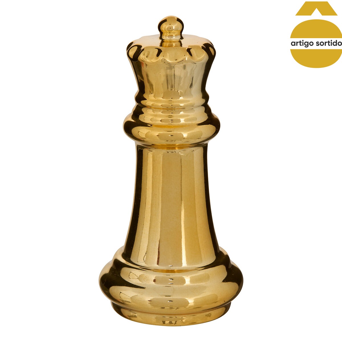 Figura decorativa xadrez multicolor 15cm
