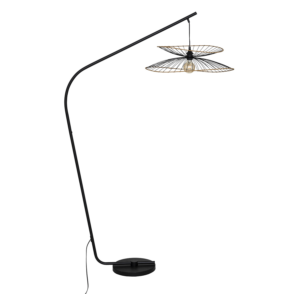 Candeeiro de p&eacute; alara preto 177cm