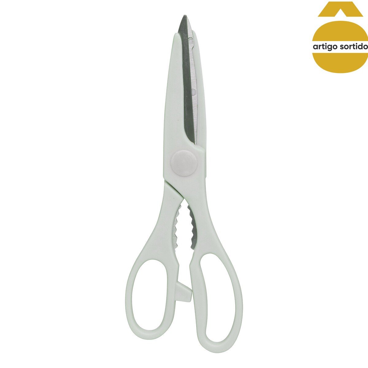 Conjunto de facas com suporte e tesoura