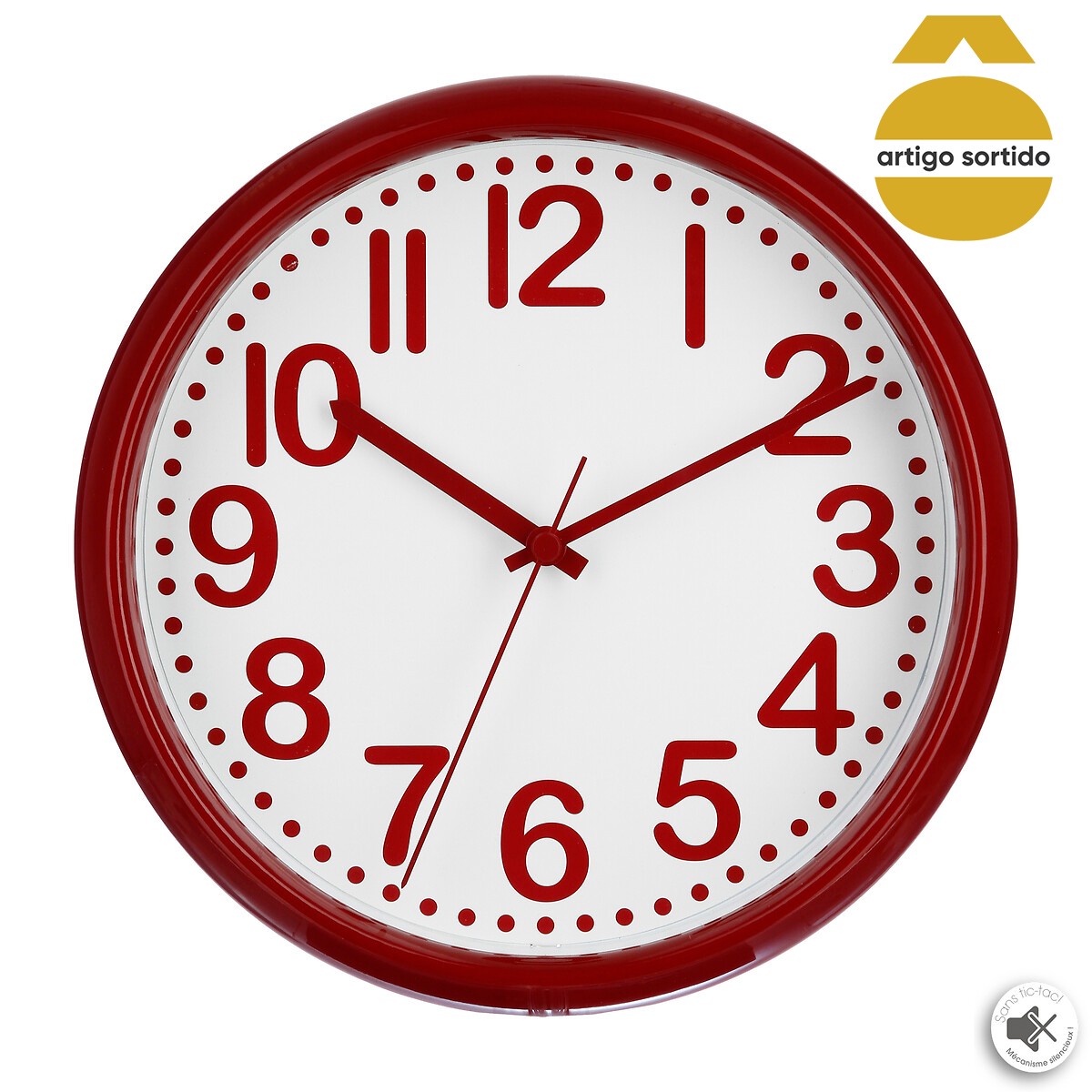 Rel&oacute;gio de parede 22cm