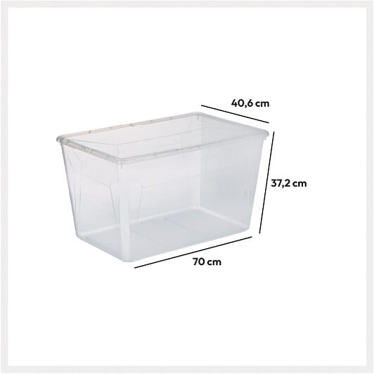 Caixa de arruma&ccedil;&atilde;o 80l SIMPLY+