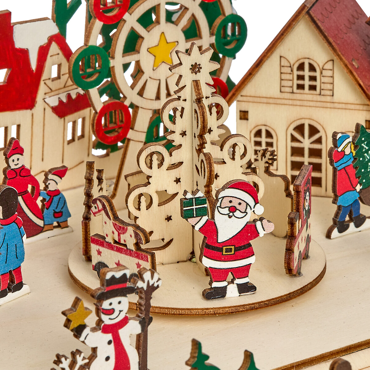 Vila de natal decorativa 29x23x17cm