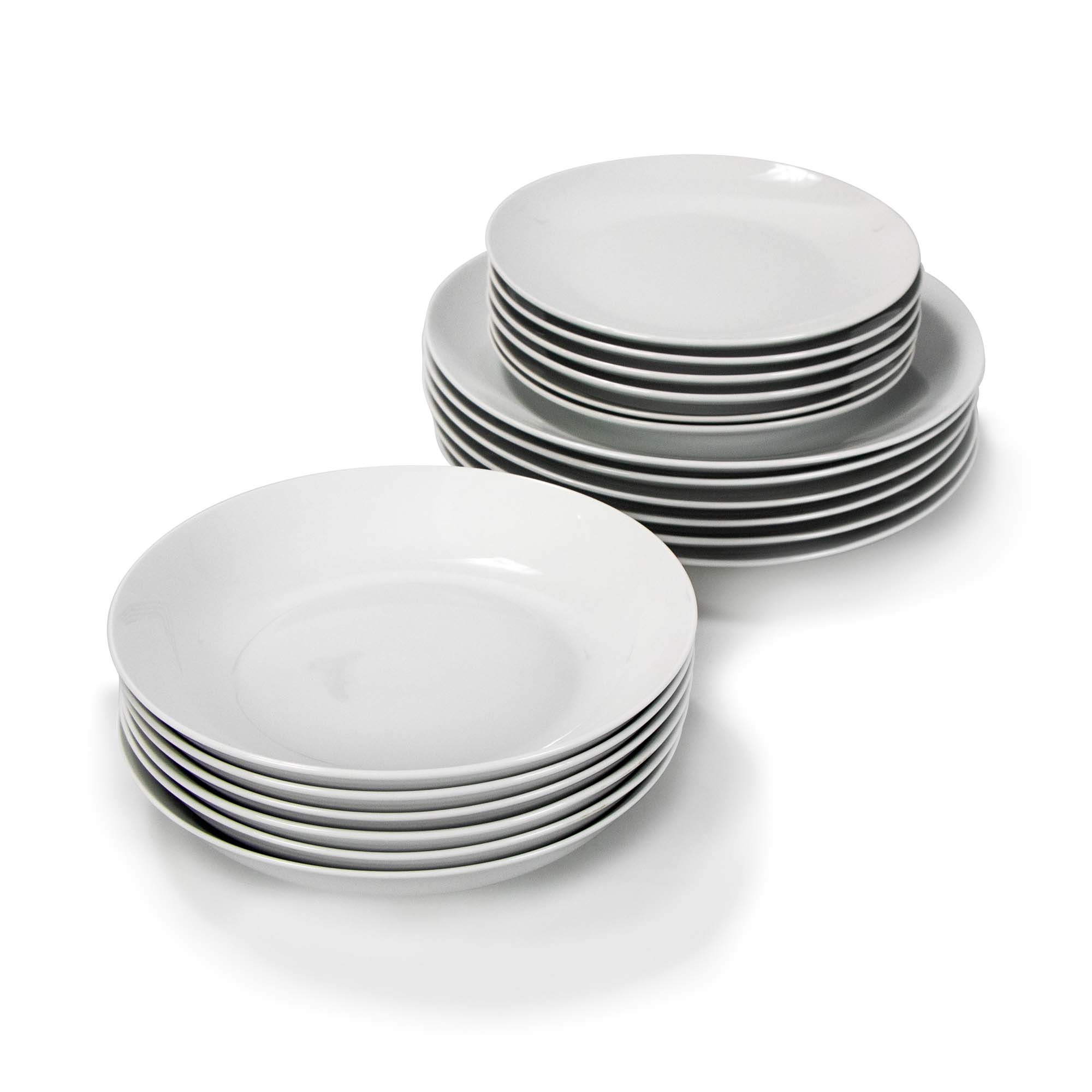 Serviço de mesa branco em cerâmica