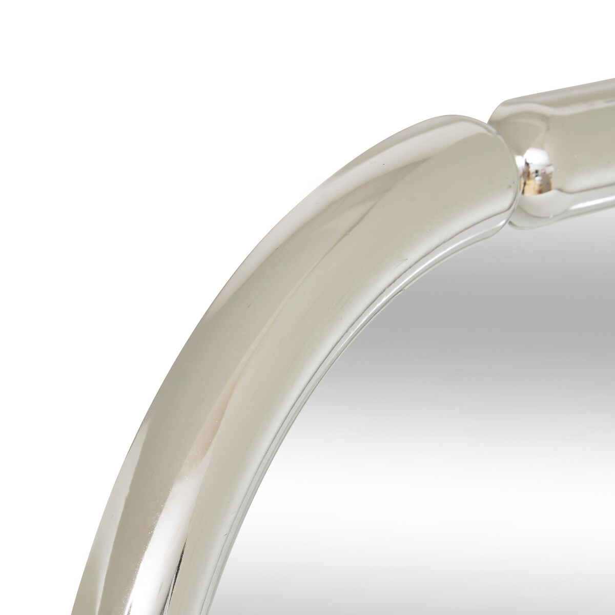 Espelho de parede oval MICAELA prateado 55x35cm