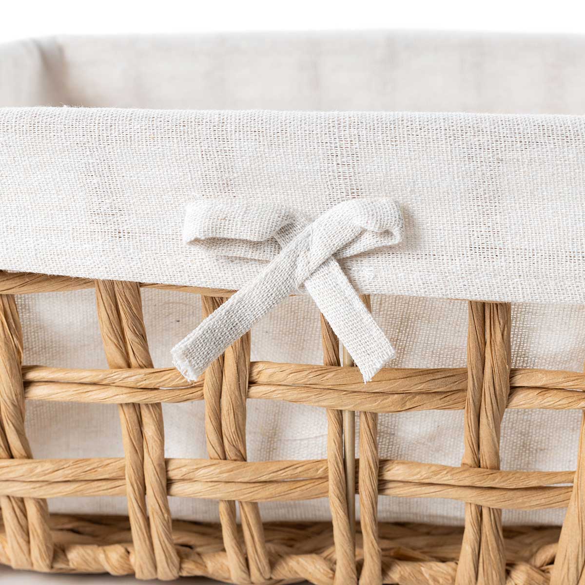 Cesto wc natural e linho 24x32cm