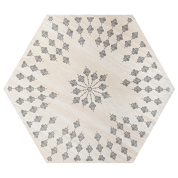 Mesa De Apoio Em Metal Etnic Kumi Hexagonal 