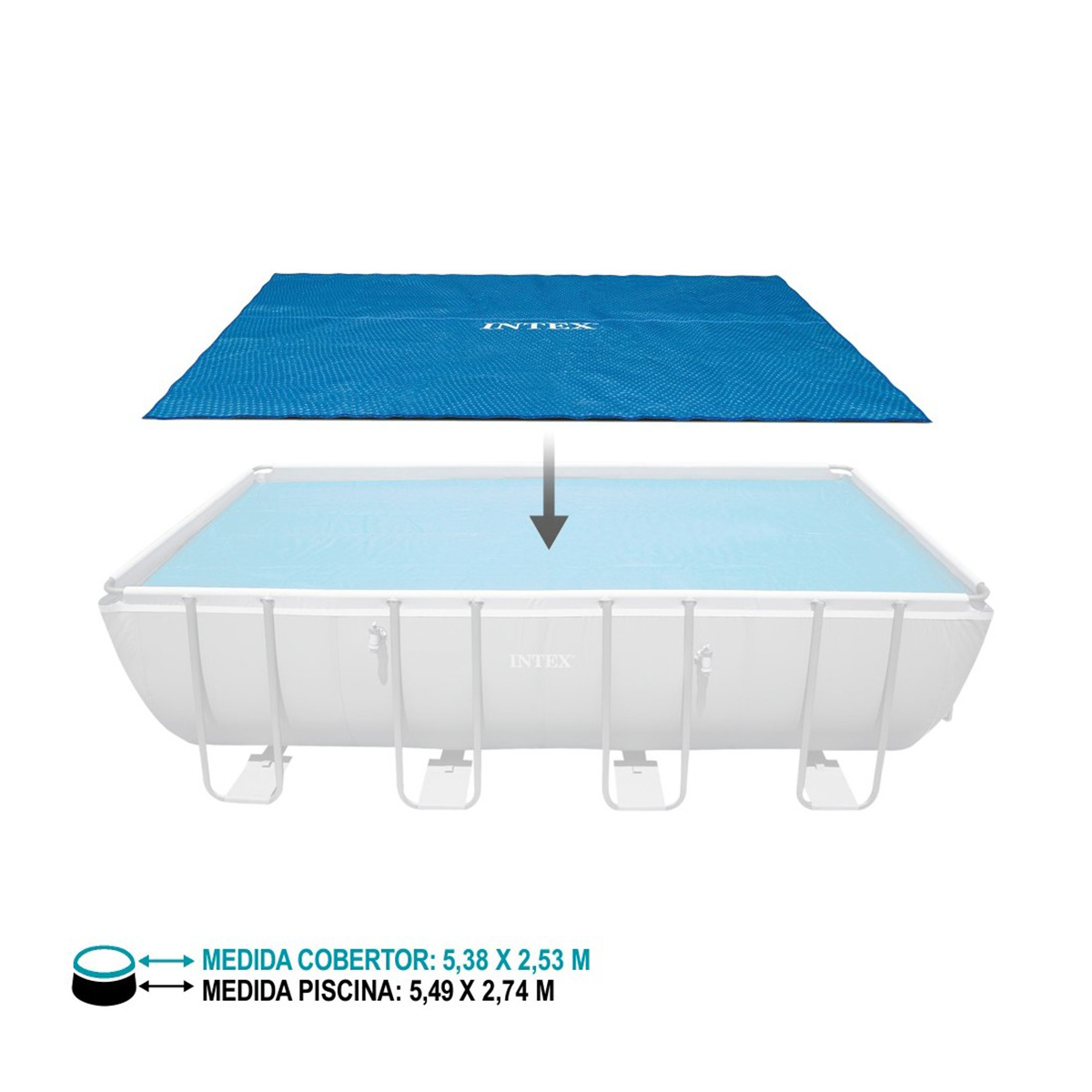 Cobertura SOLAR para piscina 2,53x5,38m