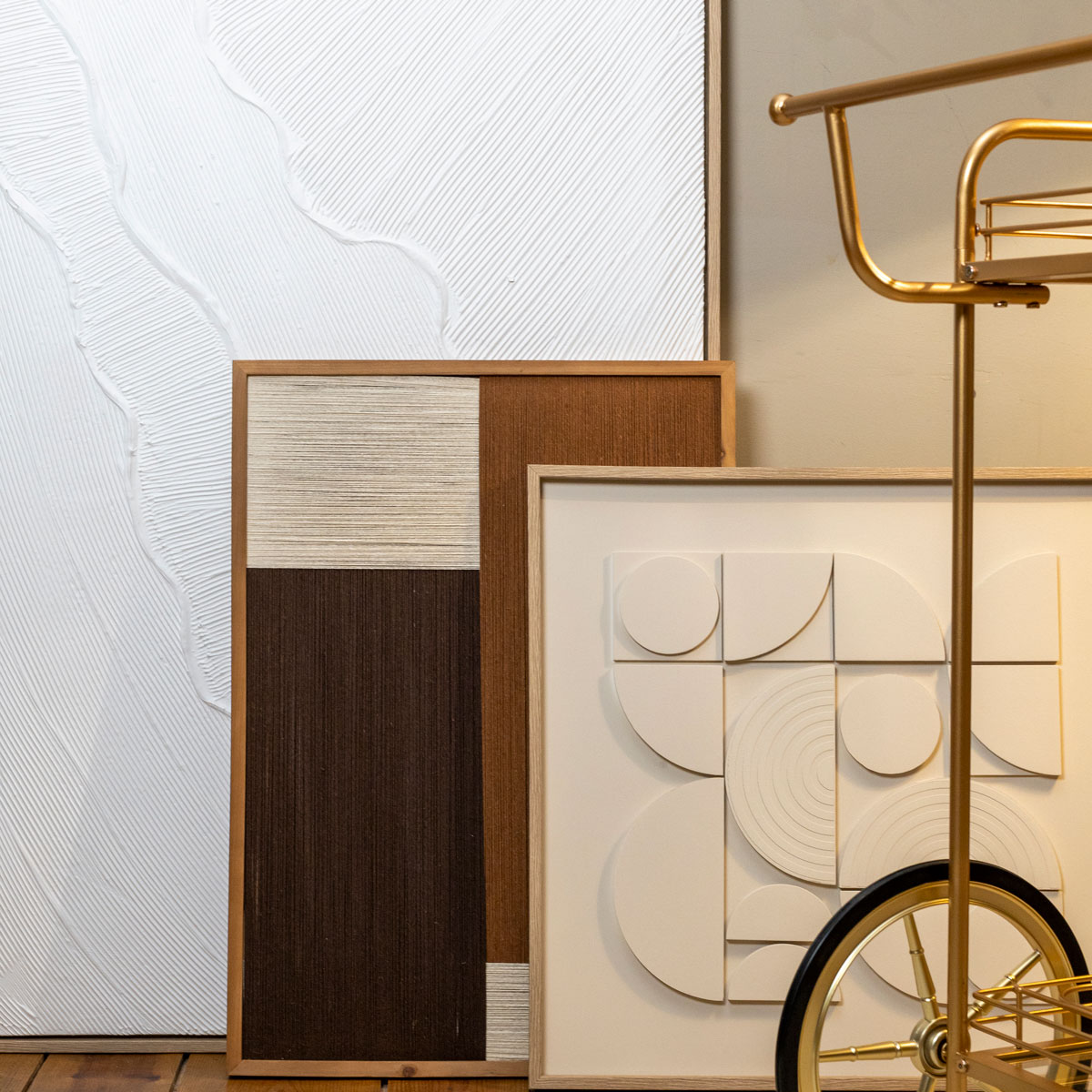 Quadro decorativo 3d CATALINE branco 60x60cm