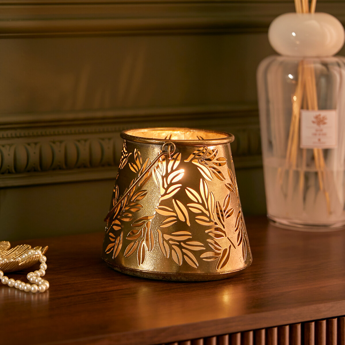 Lanterna BELLI dourada de metal