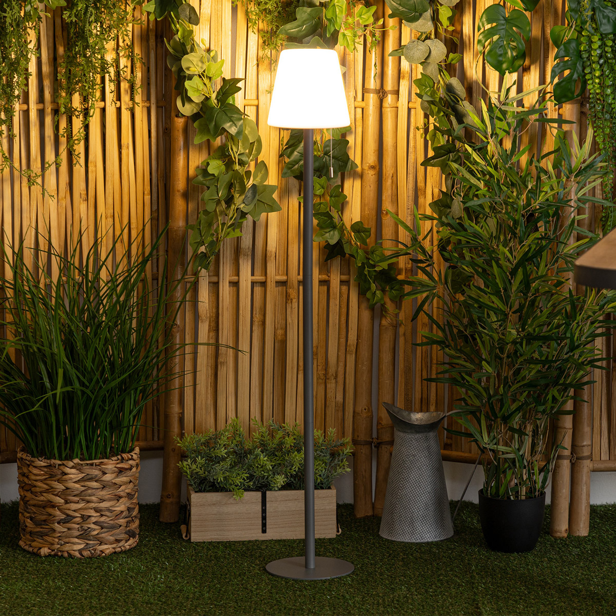 Candeeiro de exterior ZACK cinza grafite 108cm