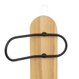 Cabide com 6 ganchos em metal e madeira