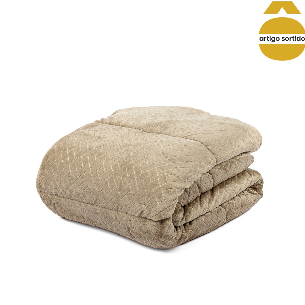 Edredão sherpa JACK bege 220x240cm,  Edredão sherpa JACK bege 220x240cm