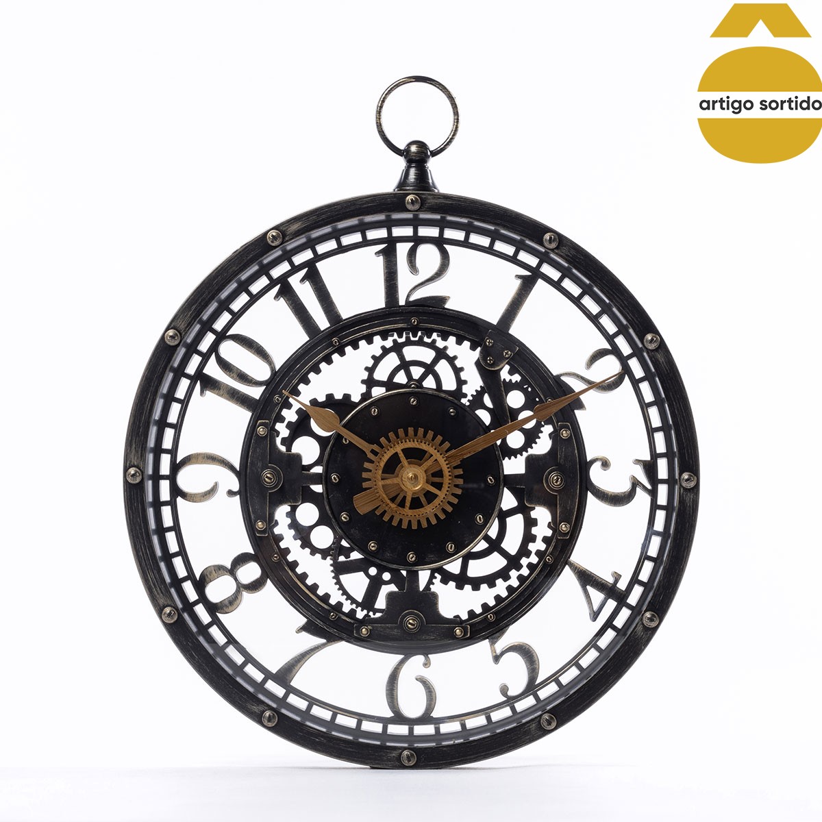 Rel&oacute;gio de parede meca 27cm