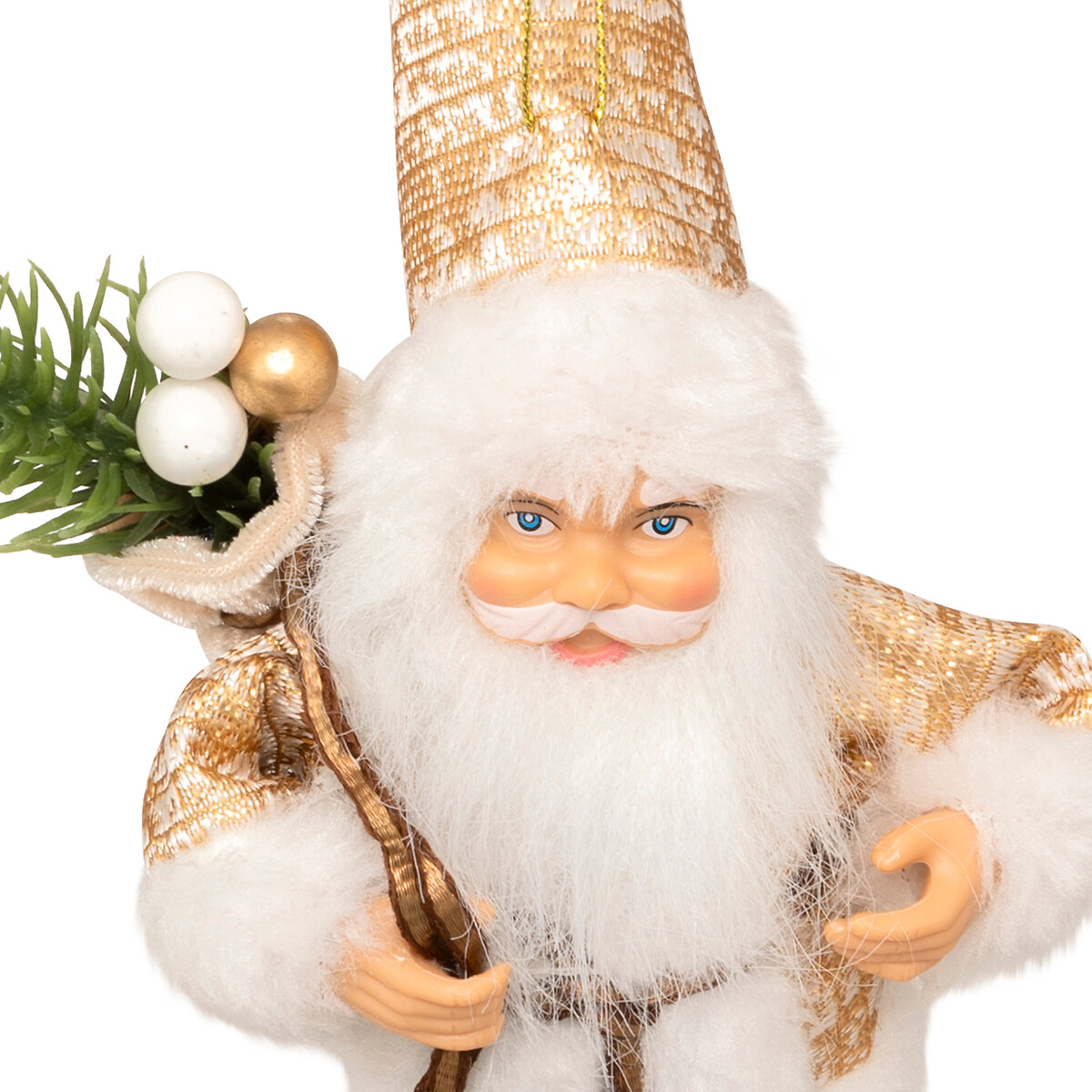 Pendurante pai natal dourado 13cm