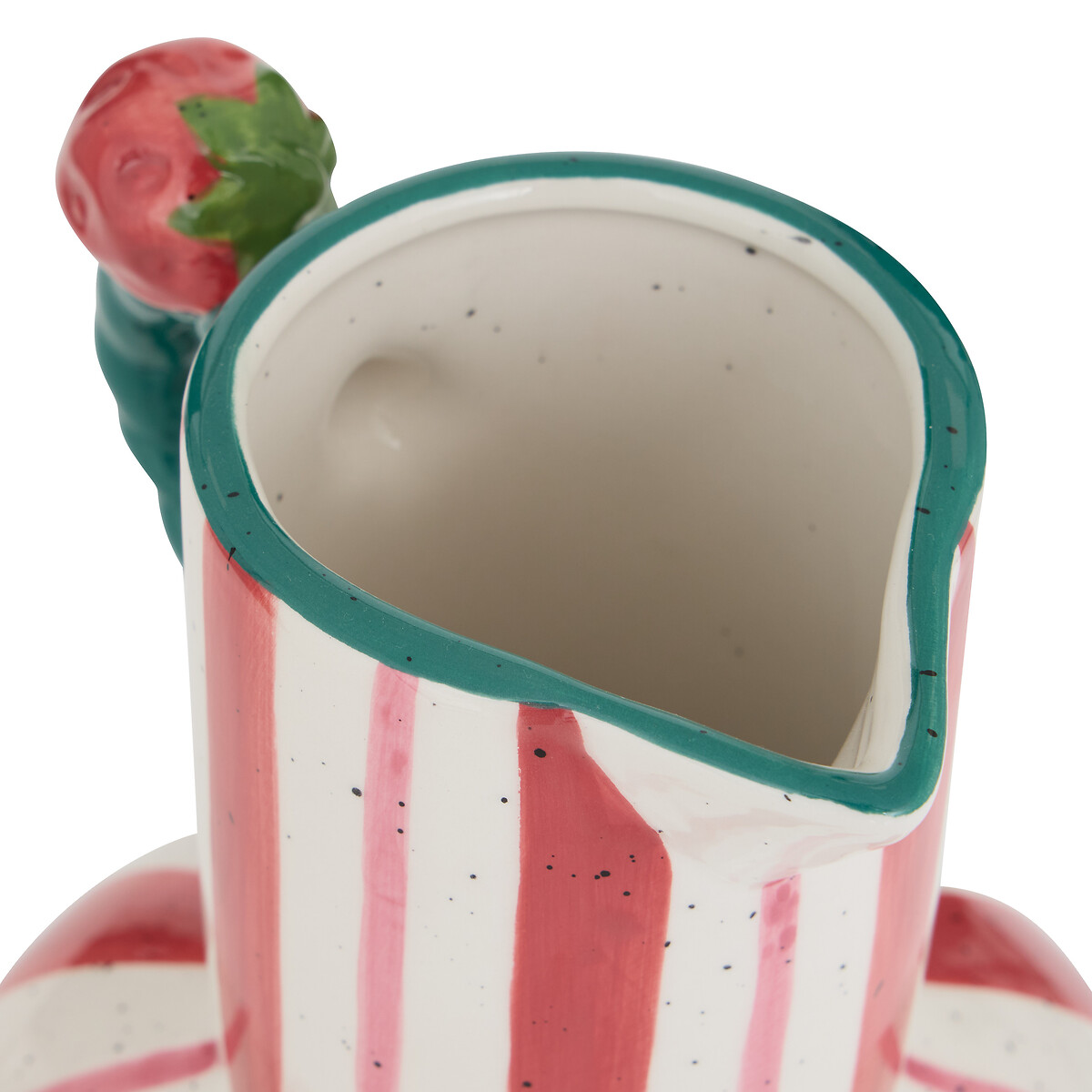 Jarra com riscas FRUITY em cer&acirc;mica 25cm