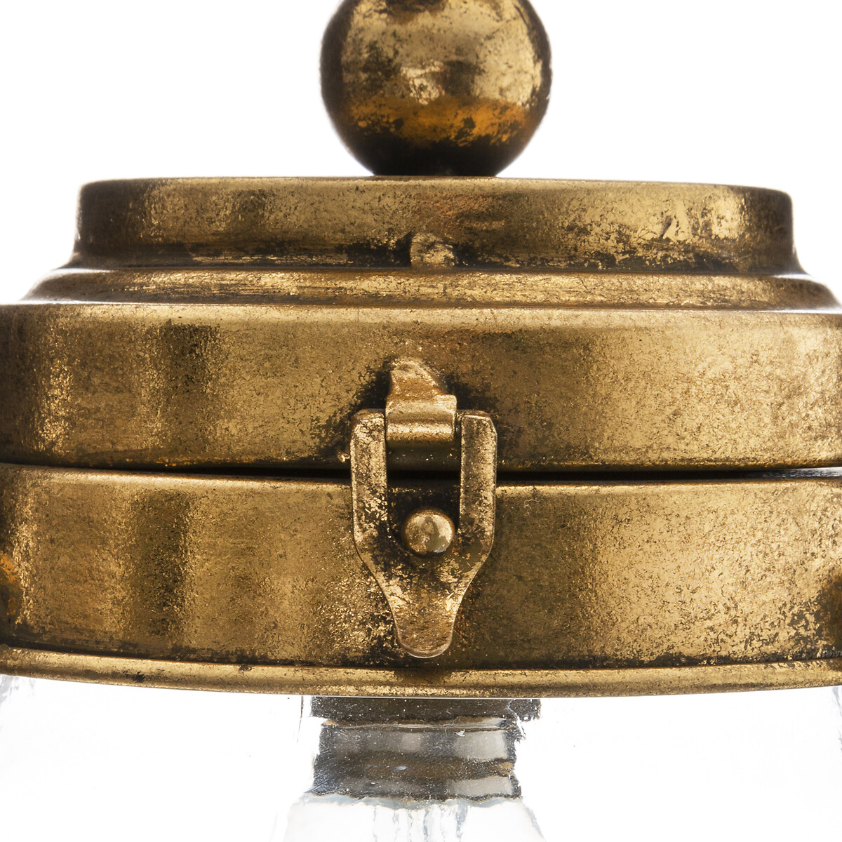 Candeeiro de mesa em forma de anan&aacute;s em metal