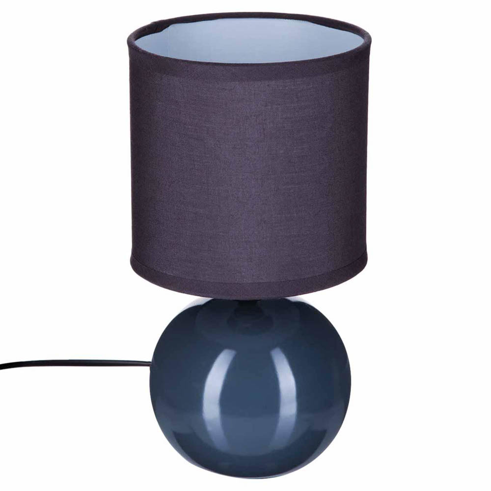 Candeeiro de mesa TIMEO bola cinza em cer&acirc;mica