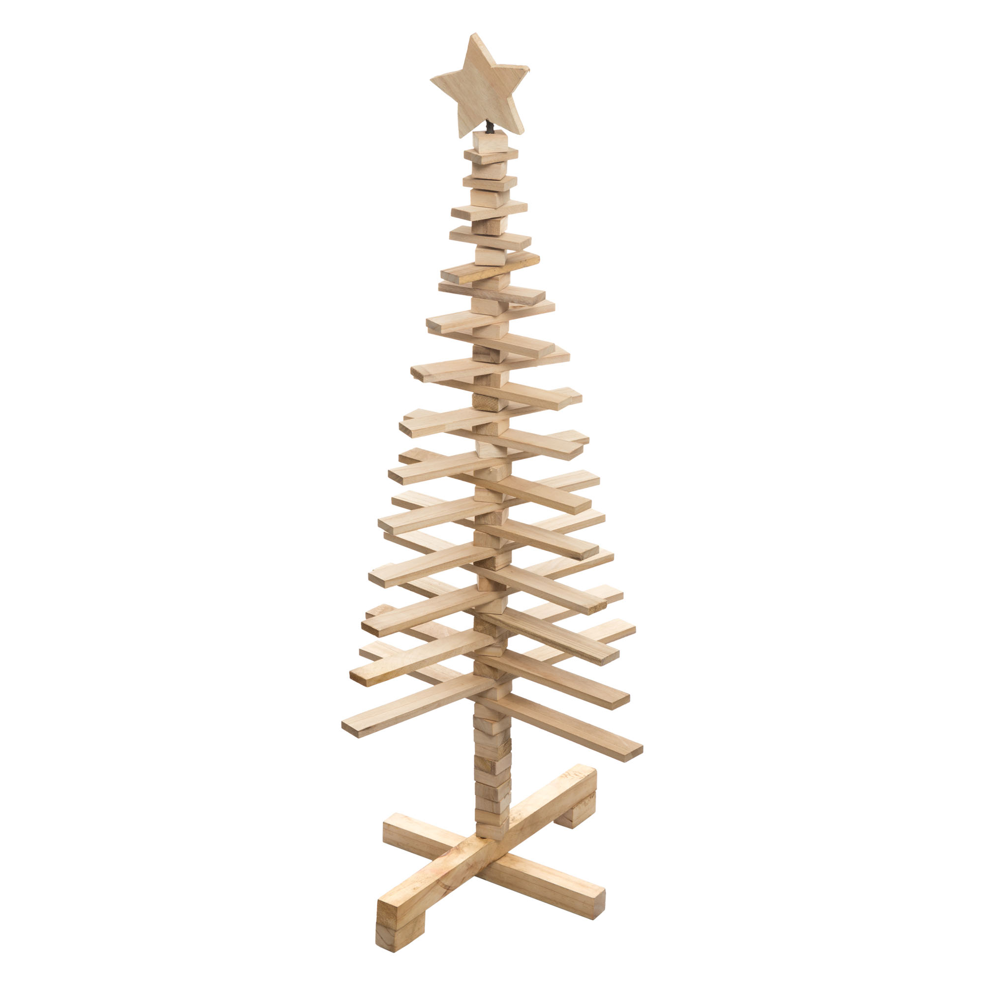 Árvore De Natal Decorativa Em Madeira 120cm,  Árvore De Natal Decorativa Em Madeira 120cm