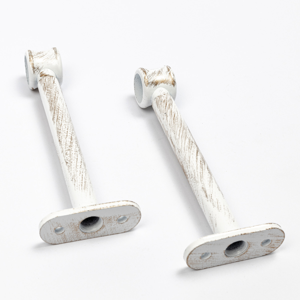 Conjunto 2 suportes branco/ouro 150mm