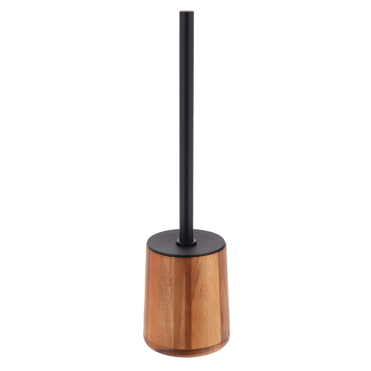 Escova wc castanha em madeira ac&aacute;cia