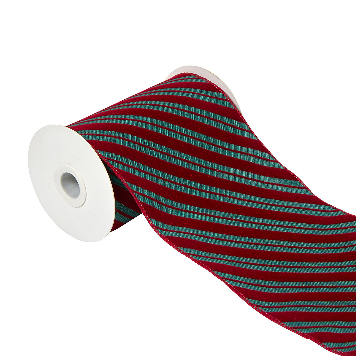 Fita veludo riscas 12x500cm