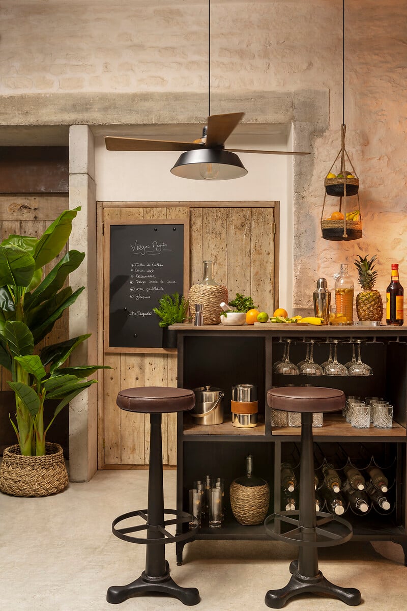 Vaso duplo suspenso r&aacute;fia e juta