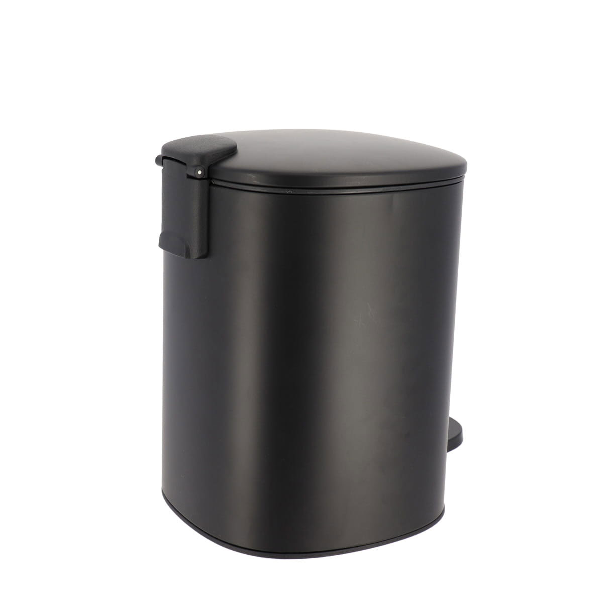 Balde wc com pedal e soft close preto 5l