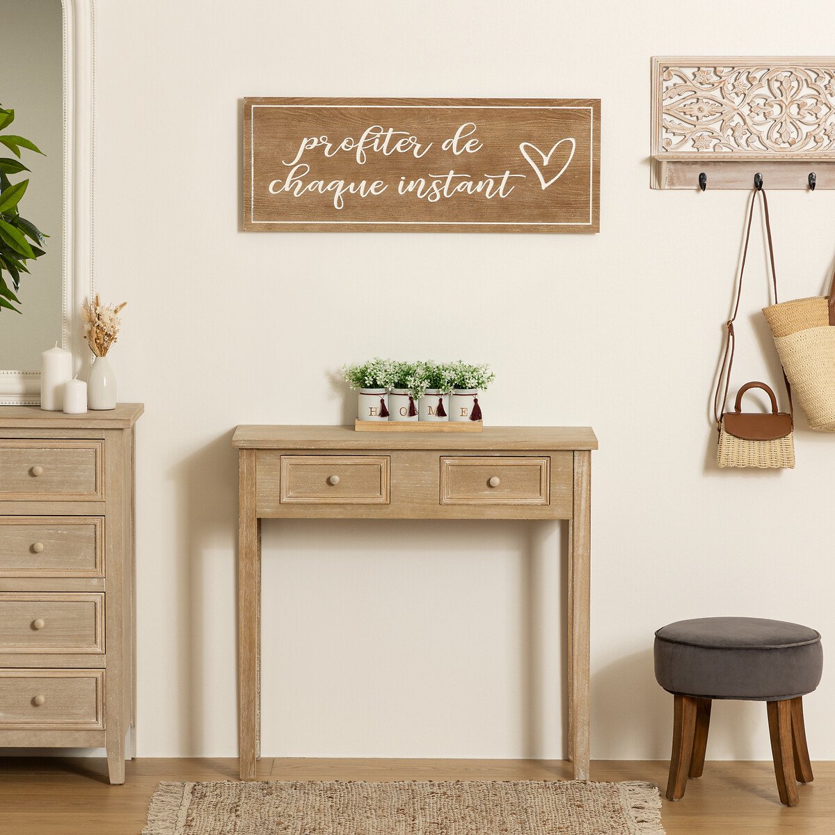 Decora&ccedil;&atilde;o mural MATIAS castanho 30x80cm