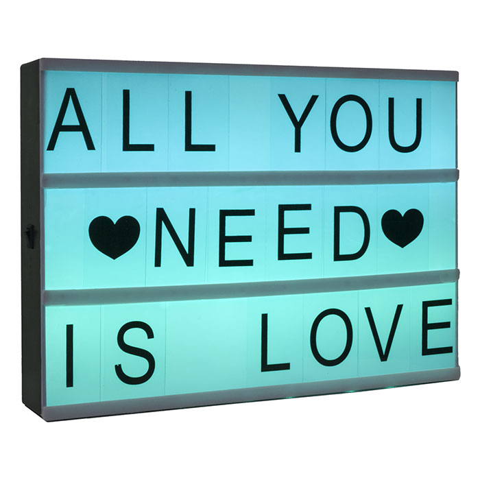 Moldura luminosa colorida com mensagem