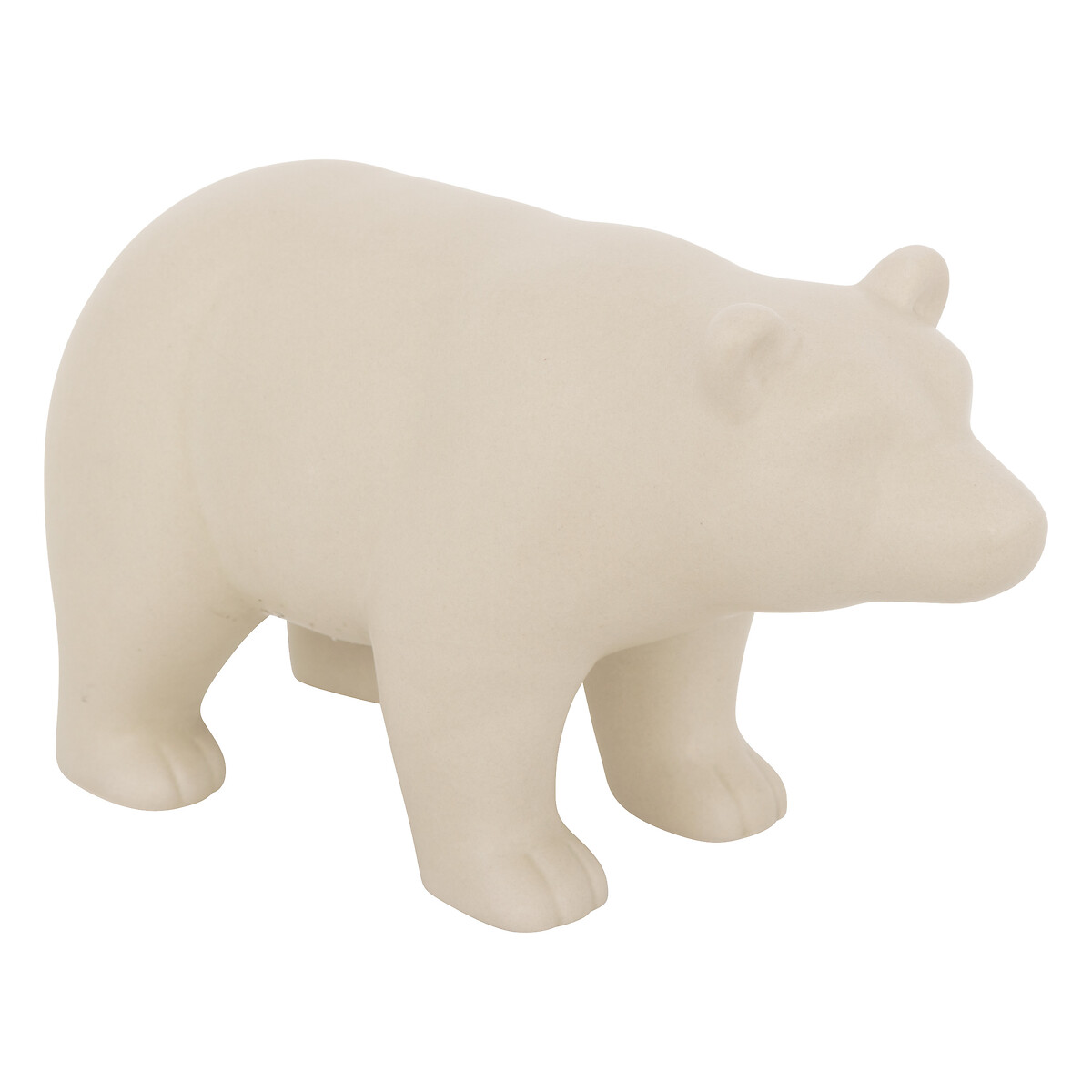 Est&aacute;tua de urso INU bege em cer&acirc;mica
