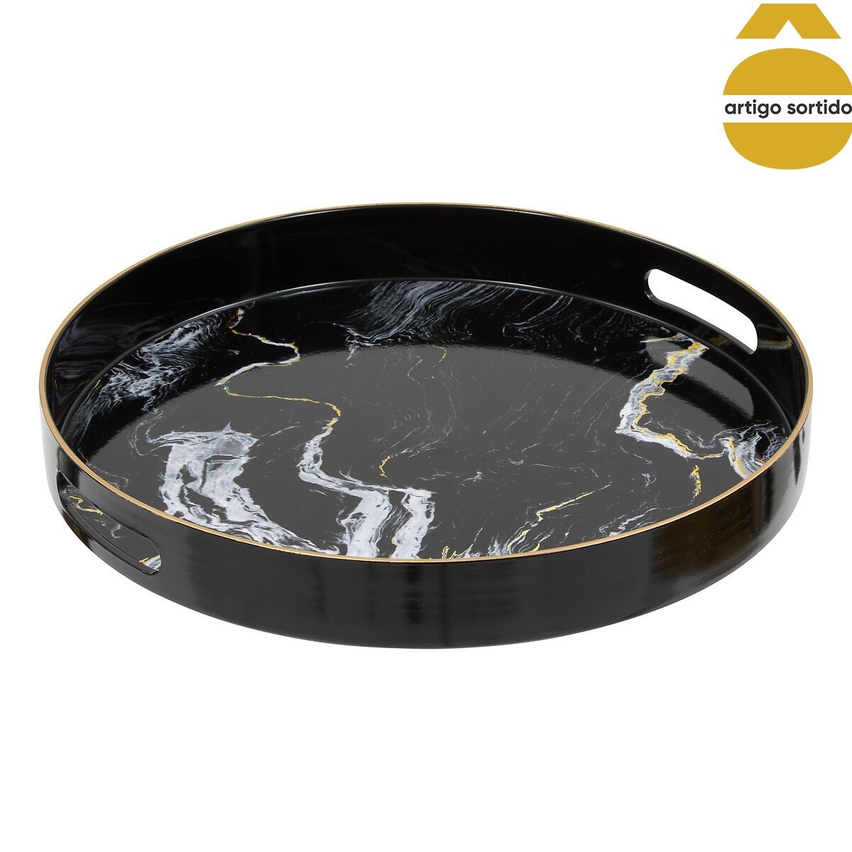 Tabuleiro redondo multicolor 32cm