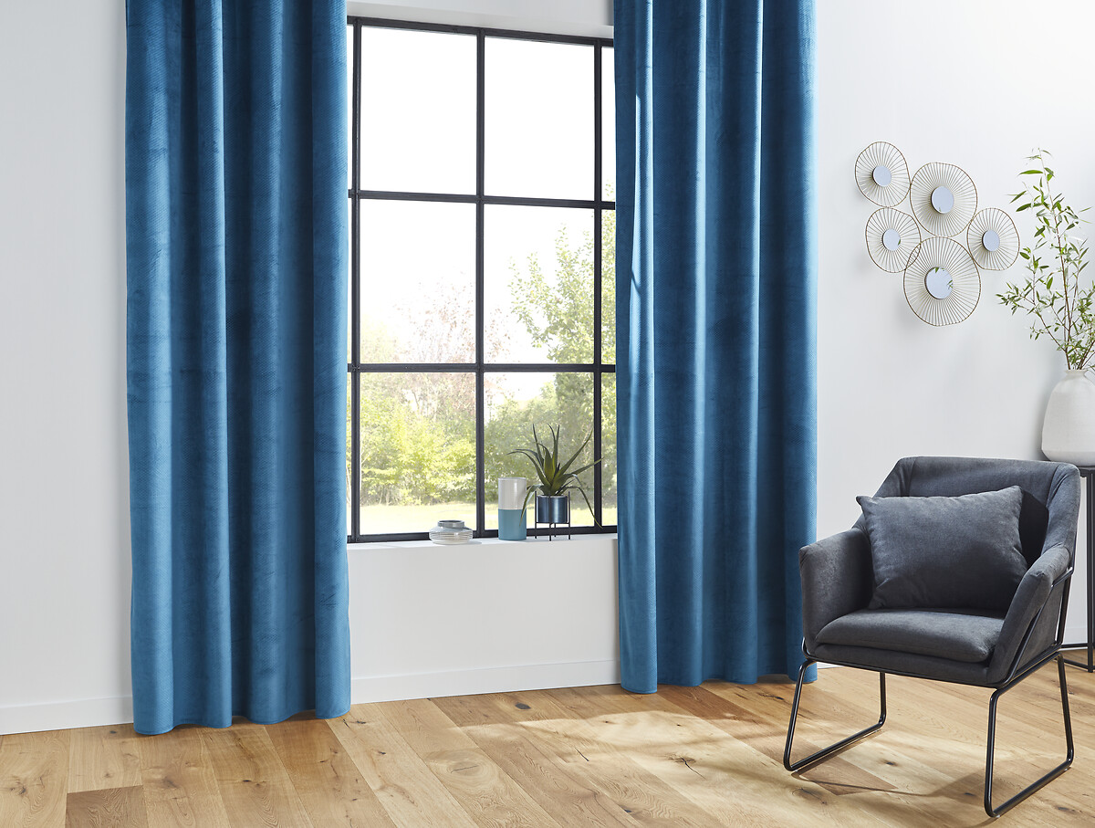 Cortina OTTO veludo azul 140x260cm