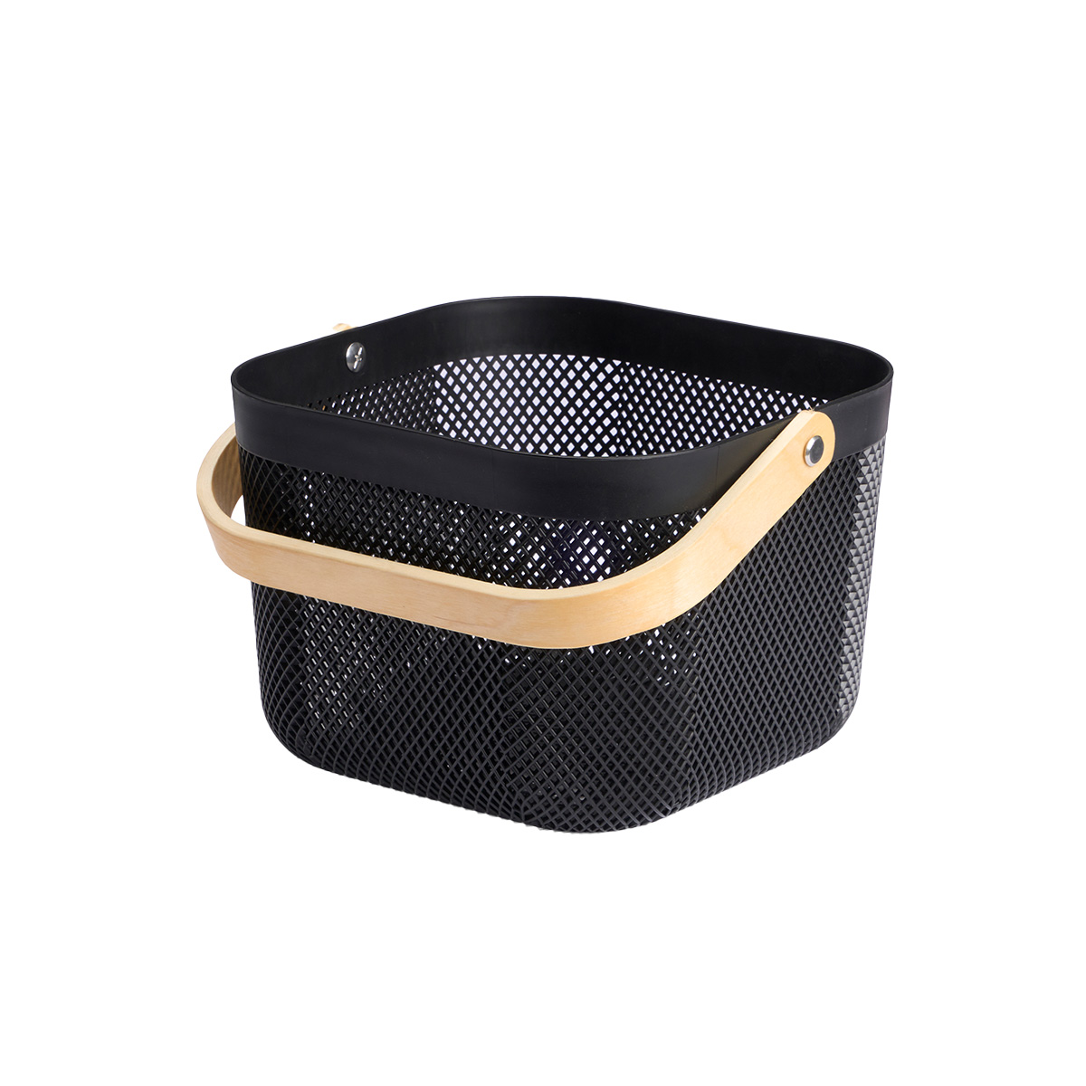 Fruteira preta em madeira