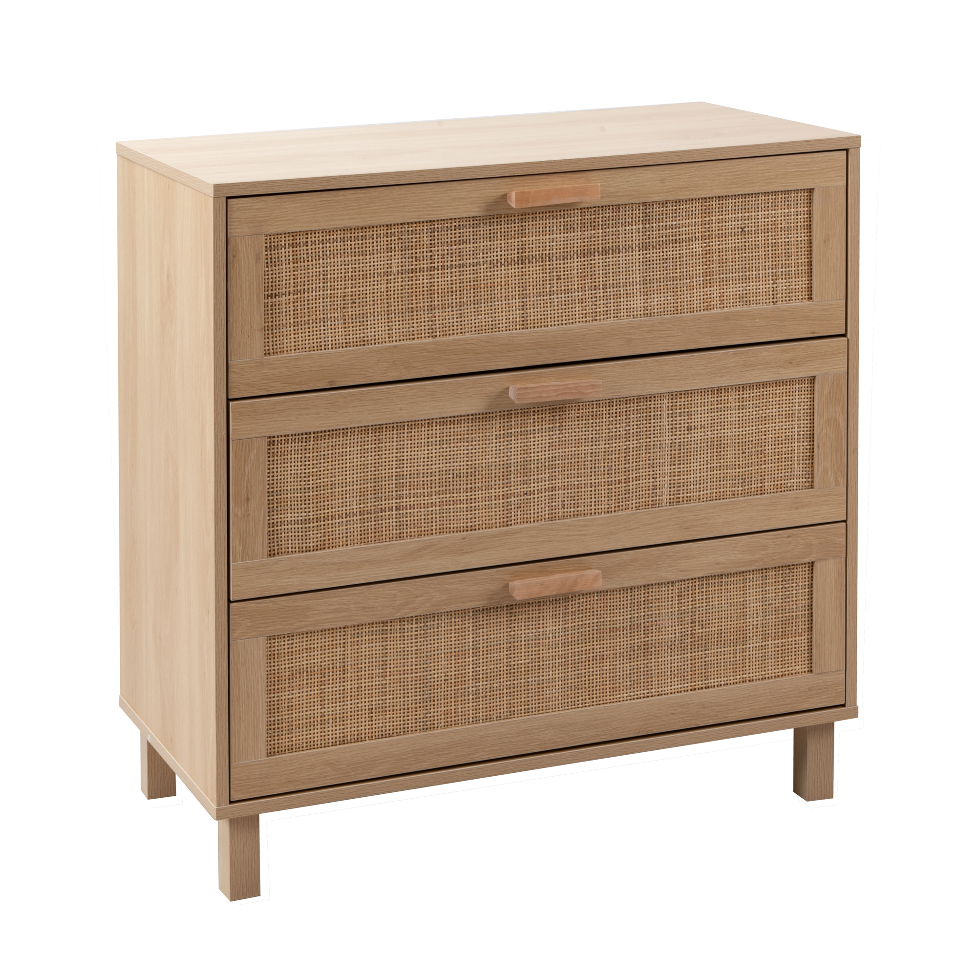 Cómoda FAIR em rattan com 3 gavetas