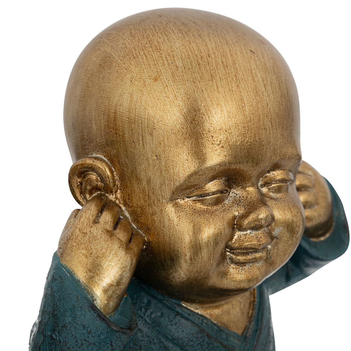 Estátua de buda surdo JIL em resina azul,  Estátua de buda surdo JIL em resina azul