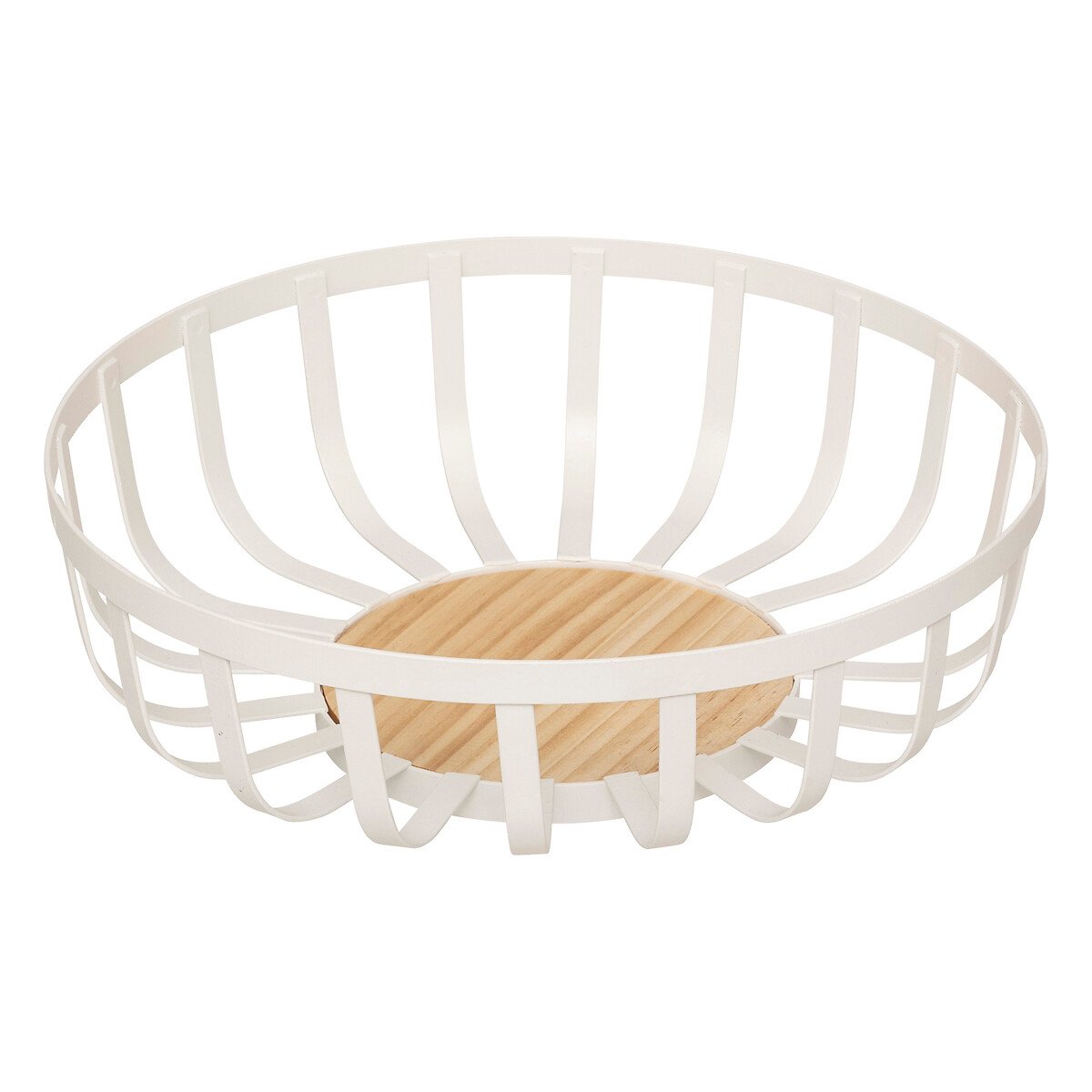 Fruteira branco em metal 28cm