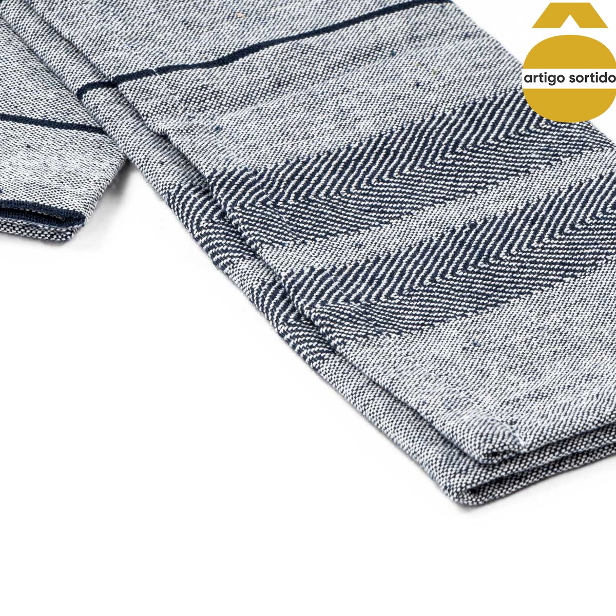 Conjunto de 2 guardanapos em algod&atilde;o reciclado