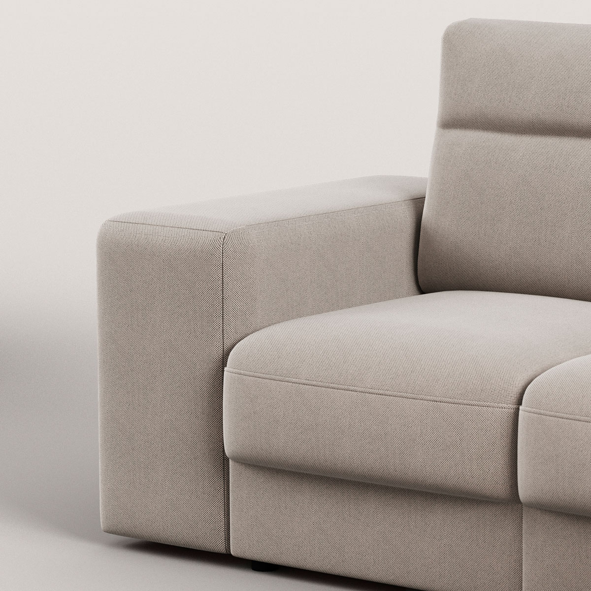 Sofá cama TRENTO taupe com chaise longue