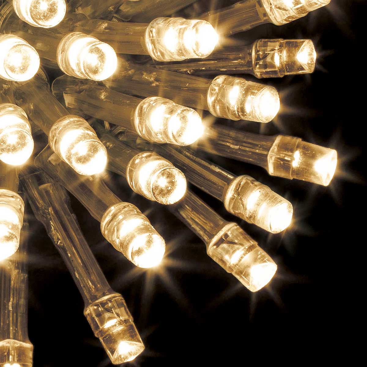 Série luminosa de natal branco quente 100 leds 10m