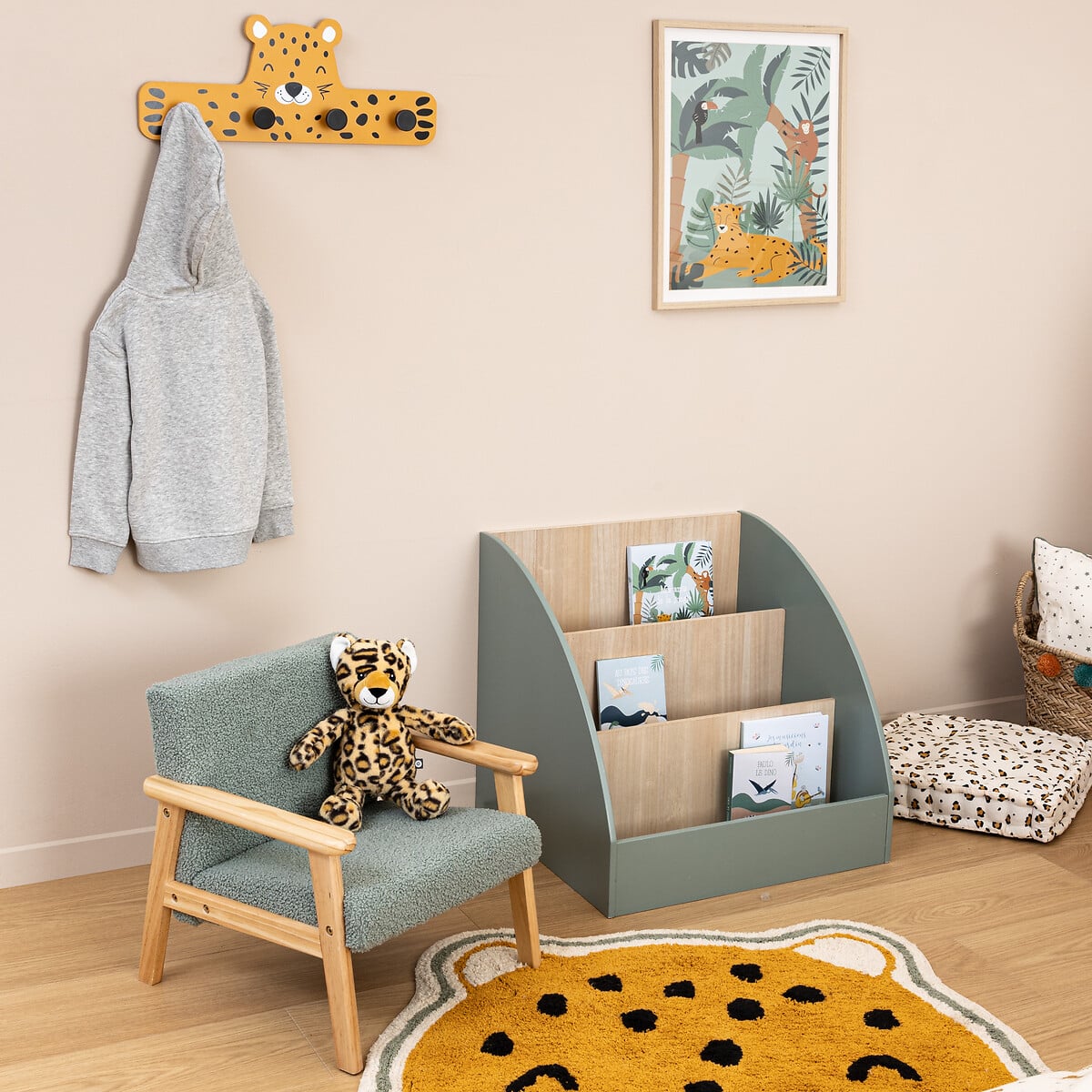 Cabide leopardo ocre