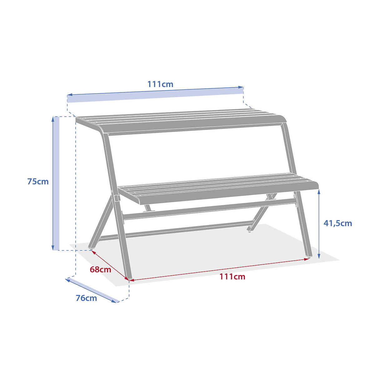 Conjunto de varanda DRILIA cru em metal