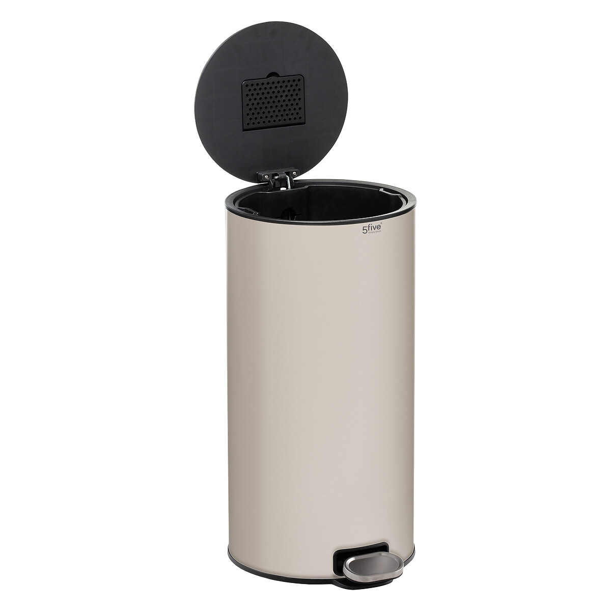 Balde do lixo DELTA bege em metal 30L