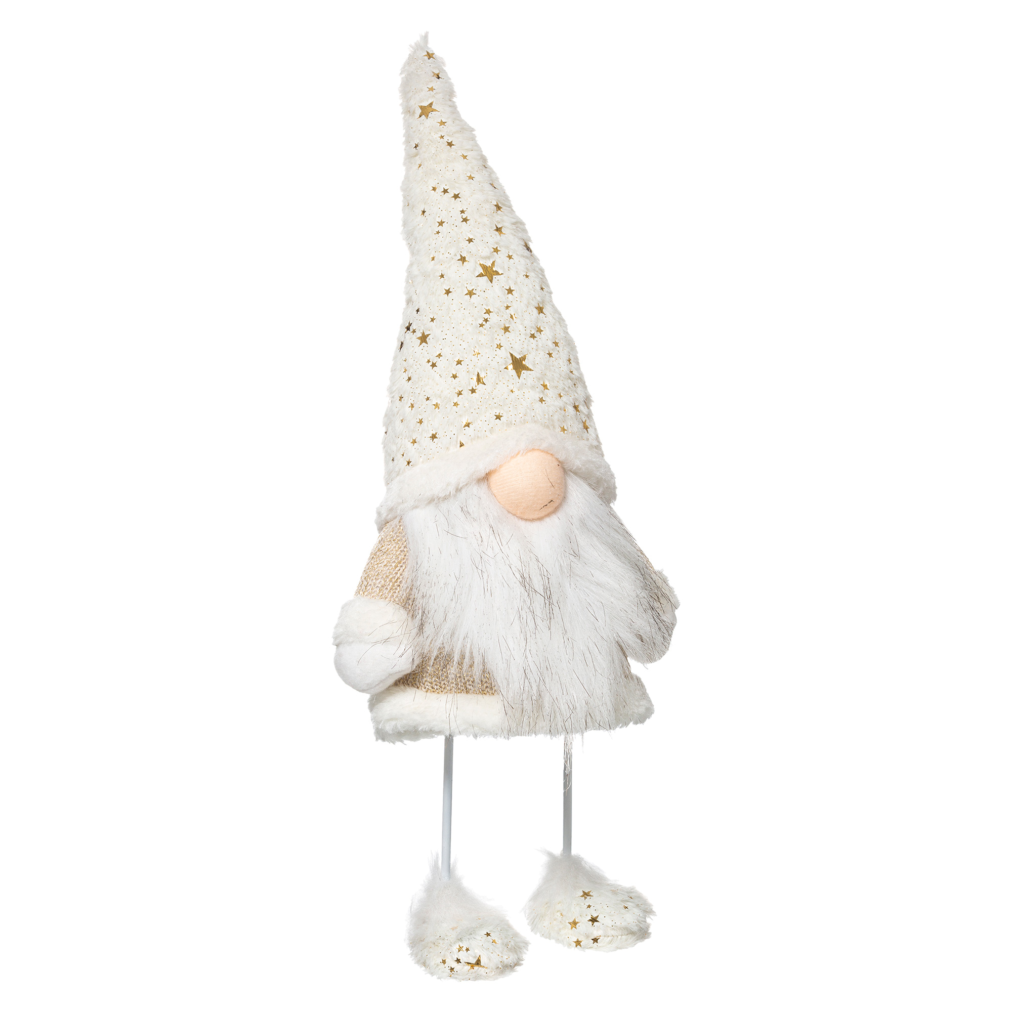 Pai natal skandi branco 45cm