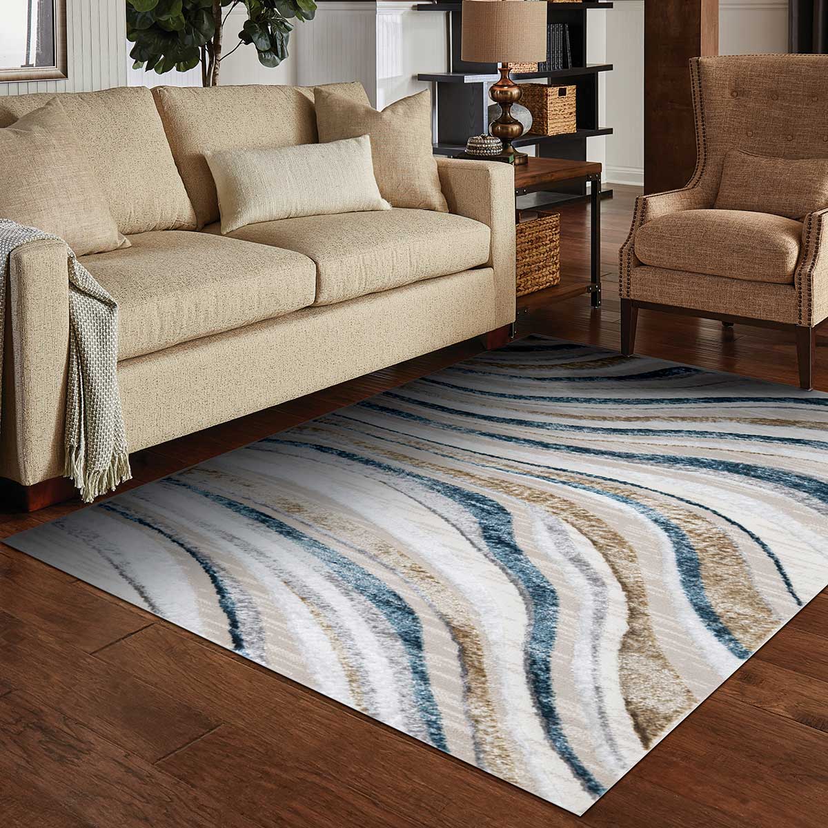 Tapete ZAVE waves multicolor 200x285cm