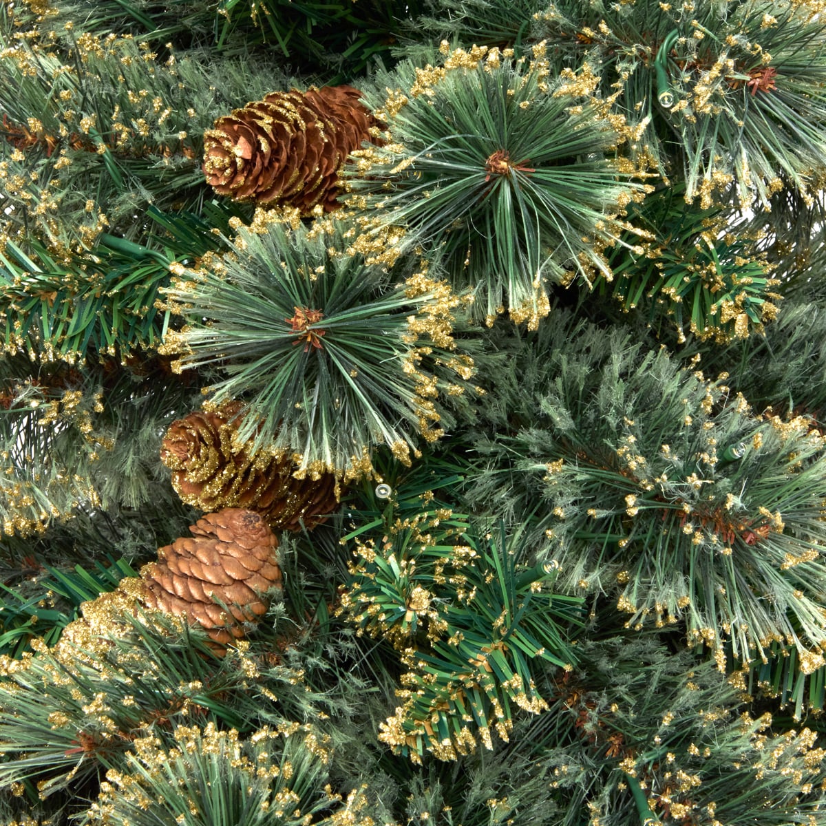 &Aacute;rvore de natal GLINTWOOD verde com pinhas 180cm