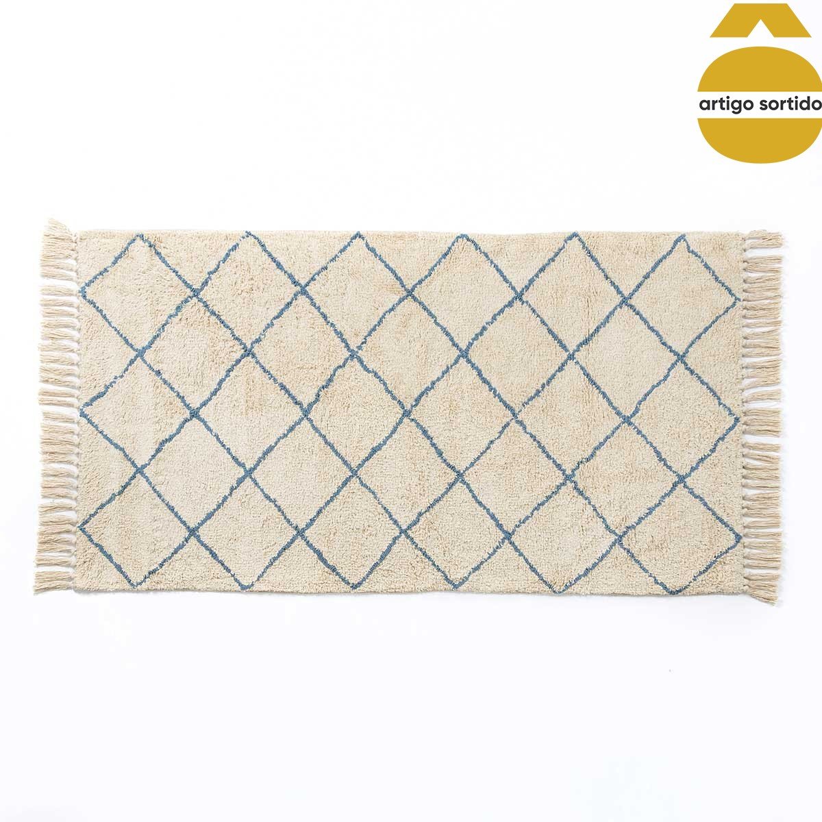 Tapete JOY de algod&atilde;o 70x120cm