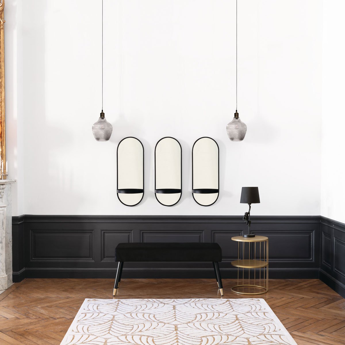 Mesa de apoio KOBU dourada