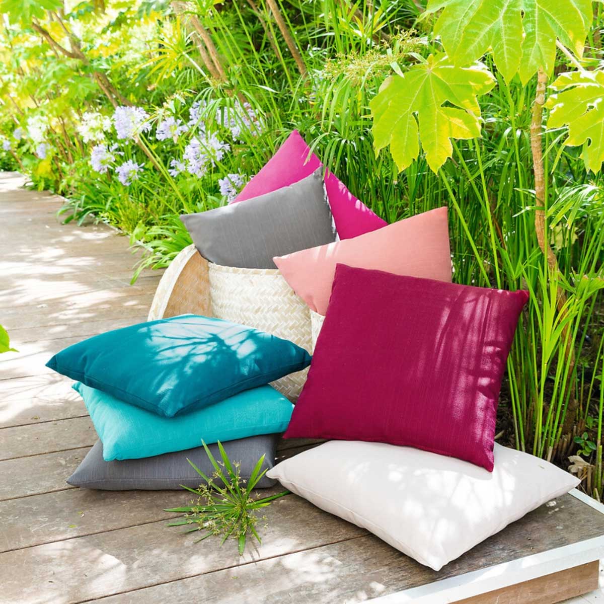 Almofada de exterior KORAI bordeaux