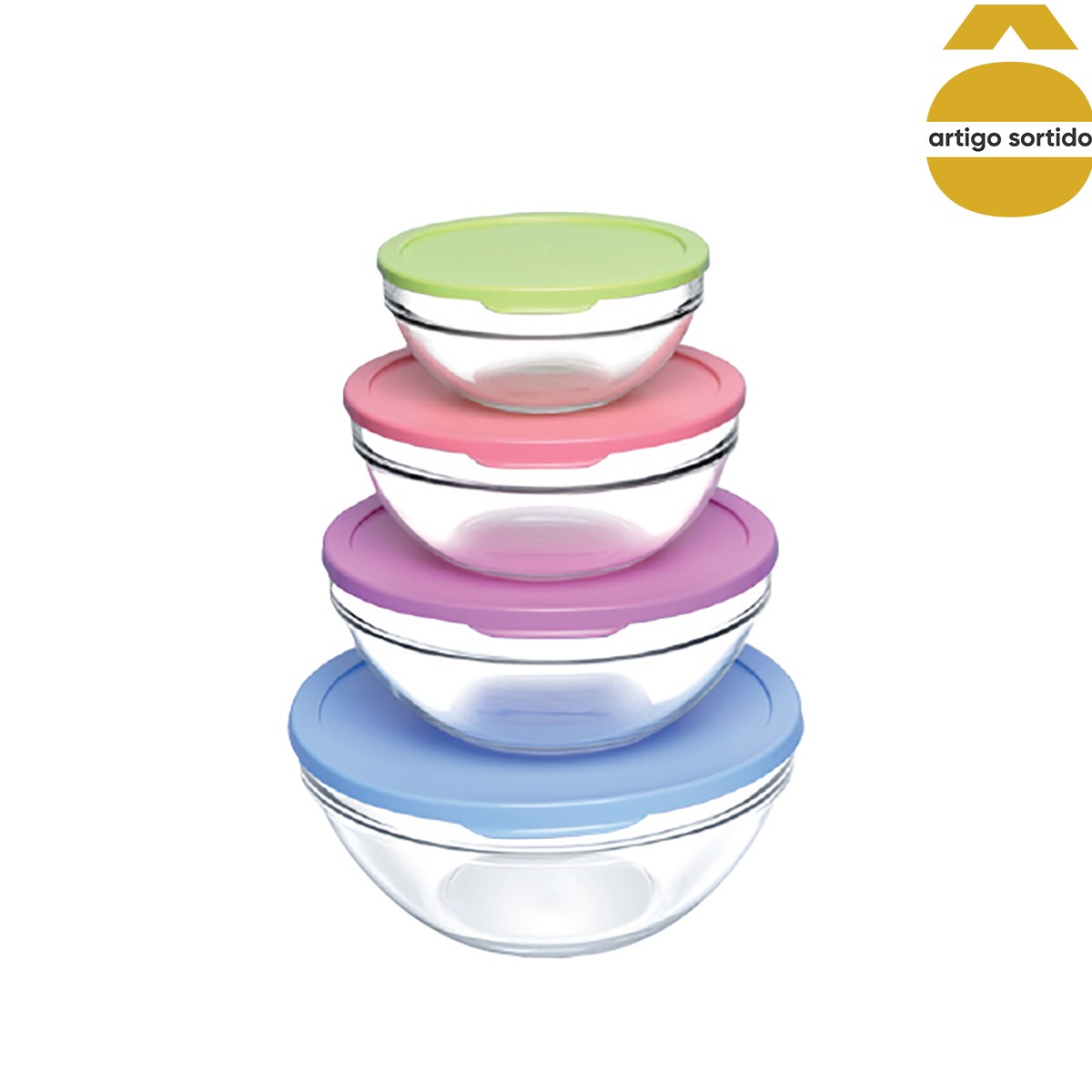 Conjunto de 4 taças snack,  Conjunto de 4 taças snack